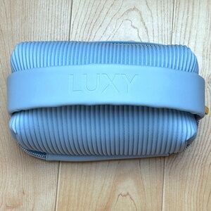 LUXY Makeup Cosmetic Toiletry Bag Large Vegan Soft Leather Travel Case NWOT